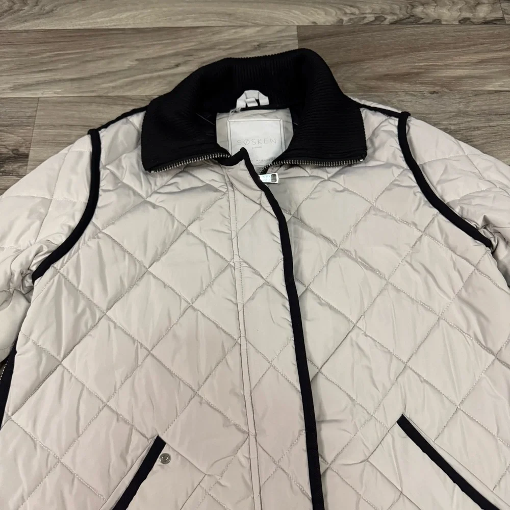 Sosken Gemma Quilted Jacket in Cement Size 3 Large - Picture 10 of 16